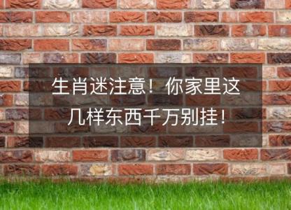 生肖迷注意!你家里这几样东西千万别挂!