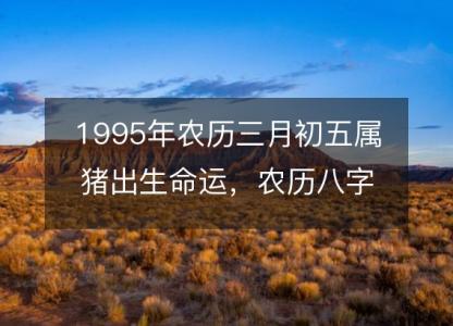 1995年农历三月初五属猪出生命运,农历八字五行缺不缺 性格特点