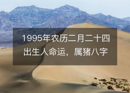 1995年农历二月二十四出生人命运,属猪八字五行缺什么 性格感情详解